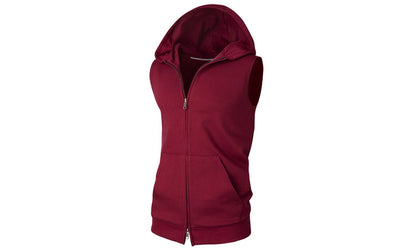 Men's Sleeveless Hoodies-Cool and Sleeveless