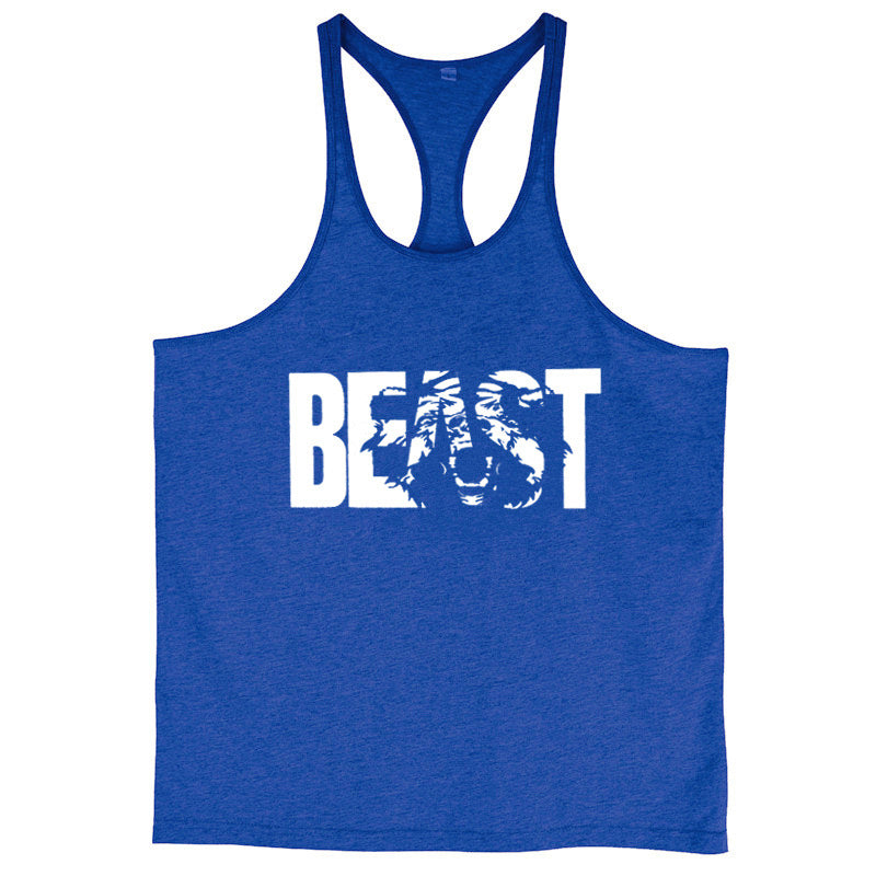 Men's Fitness Sports Printed Tank Top សម្រាប់ដំណើរការសកម្ម