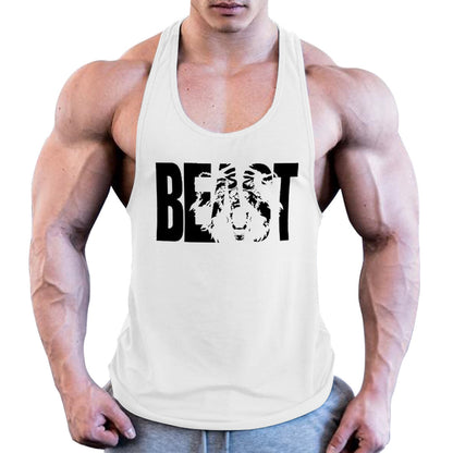 Men's Cotton Printed Wide Strap Vest for Active Comfort