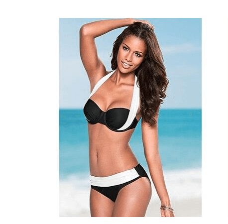 Women's Swimsuit with Halter Design-Stylish Bathing Suits