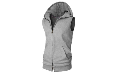 Men's Sleeveless Hoodies-Cool and Sleeveless