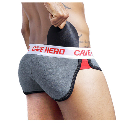 Men's Briefs with Sponge Mold Cup for Buttock Enrichment and Lifting