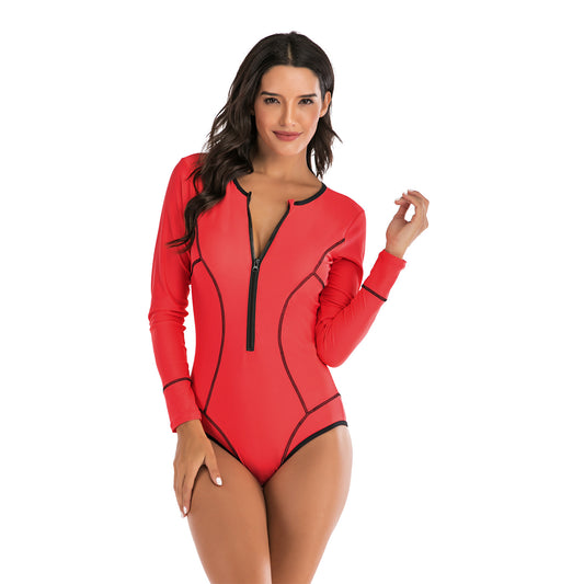 Stylish One-Piece Swimsuit for Timeless Beach Glamour-Onyx Elegance