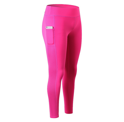 High Waist Yoga Pants with Pocket-Seamless Sport Leggings