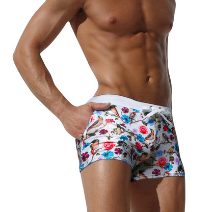 Double Pocket Zipper Quick-Drying Men's Swimming Trunks