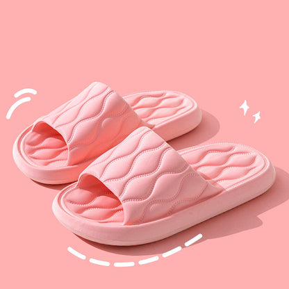 Ripple Style House Slippers, Soft EVA Bathroom Slippers