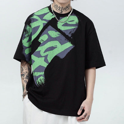 Fashion Brand Men's Loose Half Sleeve T-shirt for Stylish Comfort