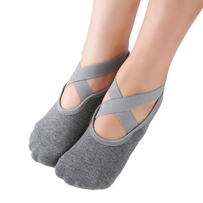 Cross Belt Yoga Socks-Stylish and Supportive Footwear