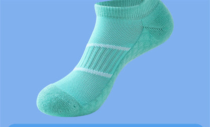 Men's Towel-Bottom Solid Color Sports Socks for Active Style