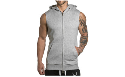 Men's Sleeveless Hoodies-Cool and Sleeveless