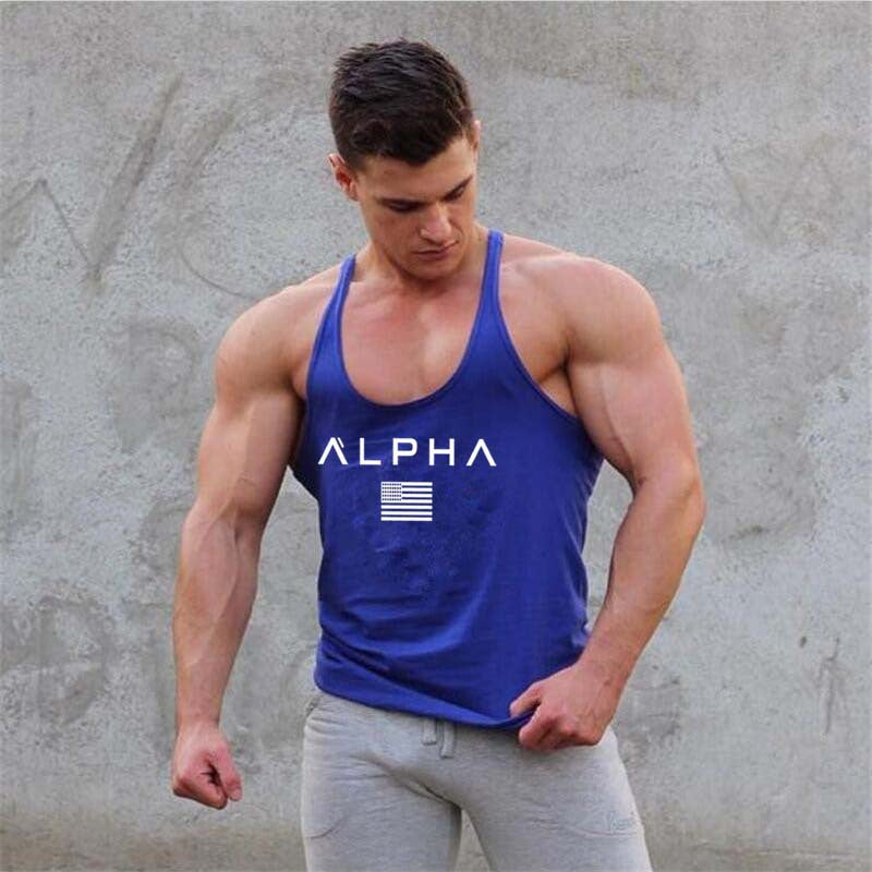 I-Shaped Workout Clothes Featuring Sleeveless Muscle Training T-Shirt