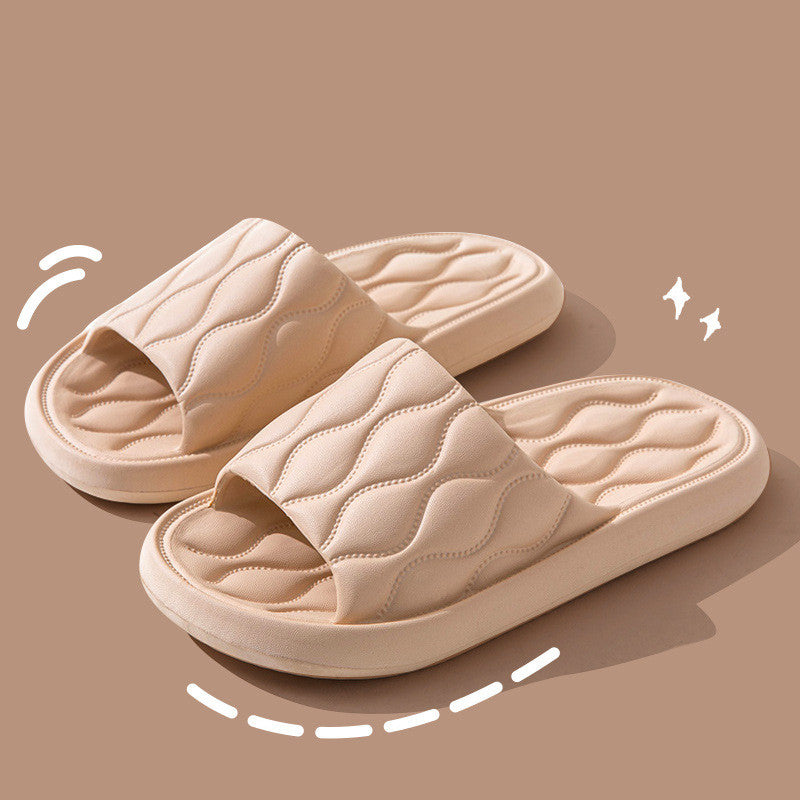 Ripple Style House Slippers, Soft EVA Bathroom Slippers