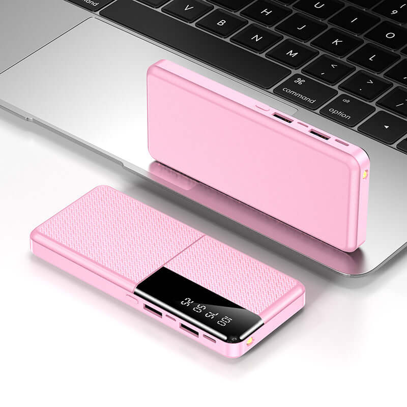 Double-Sided Texture Power Bank-High Capacity Portable Charger