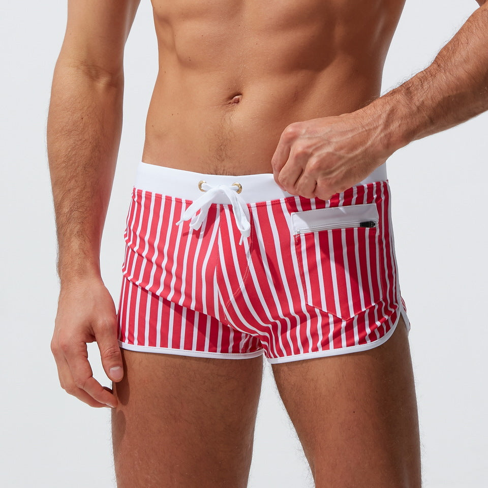 Sexy Front Pocket Swim Trunks-Stylish and Functional Beachwear