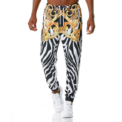 Retro Printed Jogging Pants for Casual Comfort and Trendy Vibes