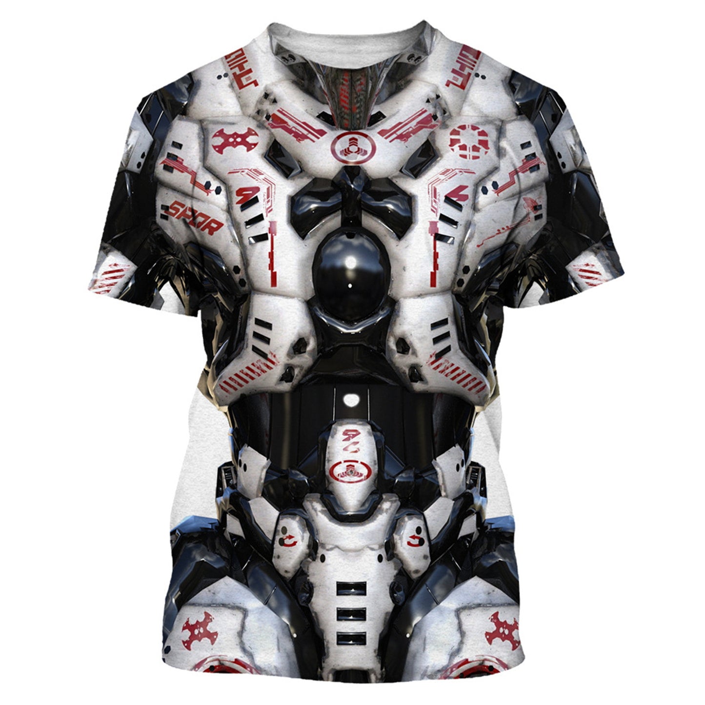 Men's Armor Pattern 3d Digital Printing Short-sleeved T-shirt