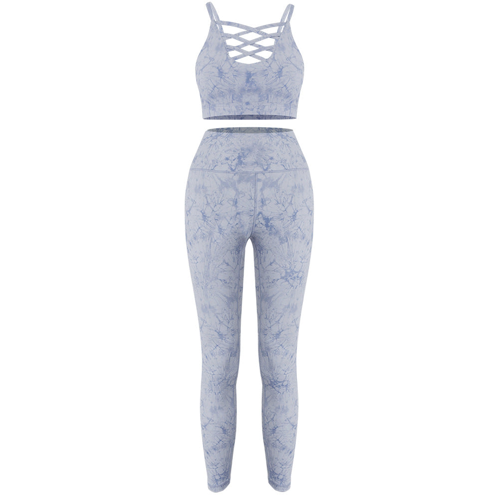 Trendy Tie-Dye Yoga Sports Suit with Vibrant Comfort