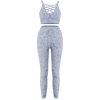 Trendy Tie-Dye Yoga Sports Suit with Vibrant Comfort