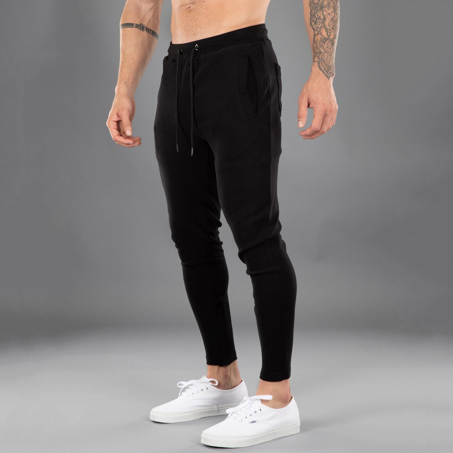 Men's Casual Sports Pants with Cotton Comfort and Stretchy Skinny Fit