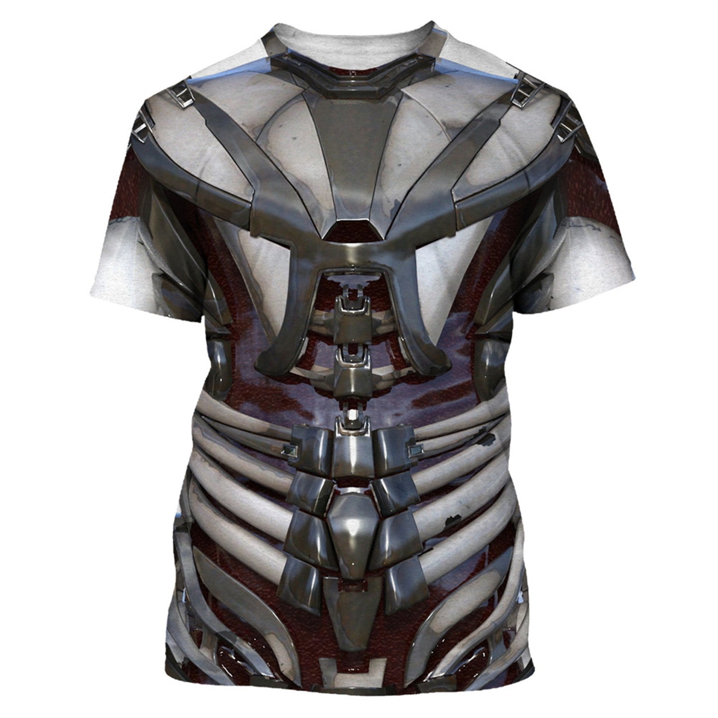 Men's Armor Pattern 3d Digital Printing Short-sleeved T-shirt