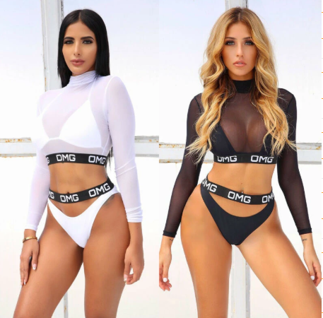 Chic Split Swimsuit សម្រាប់ស្ត្រី - លើកកំពស់ម៉ូតឆ្នេររបស់អ្នក។