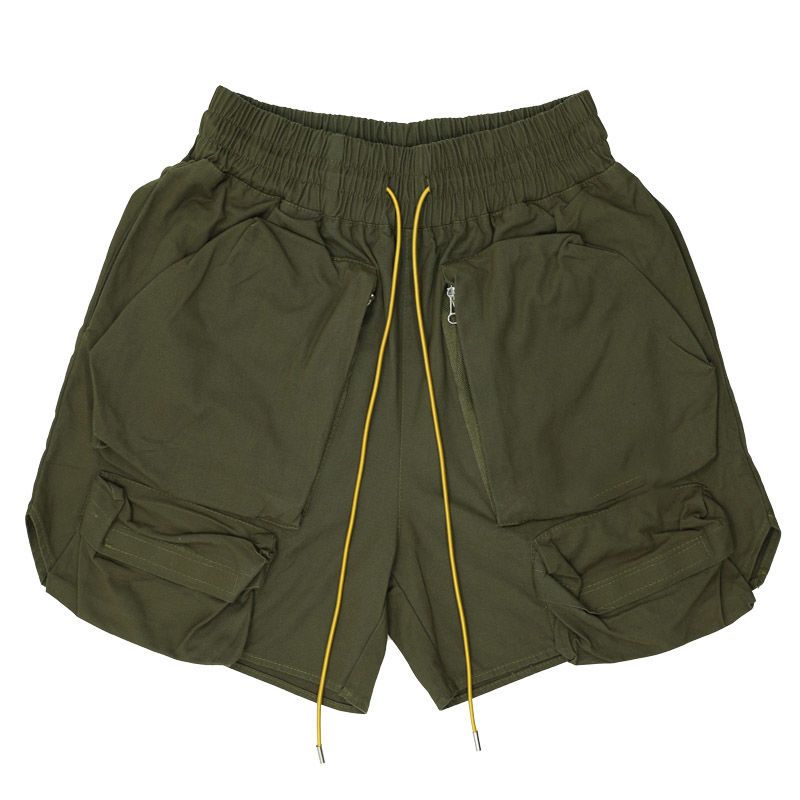 Classic Washed Military Green Work Shorts for Men-Durable and Stylish