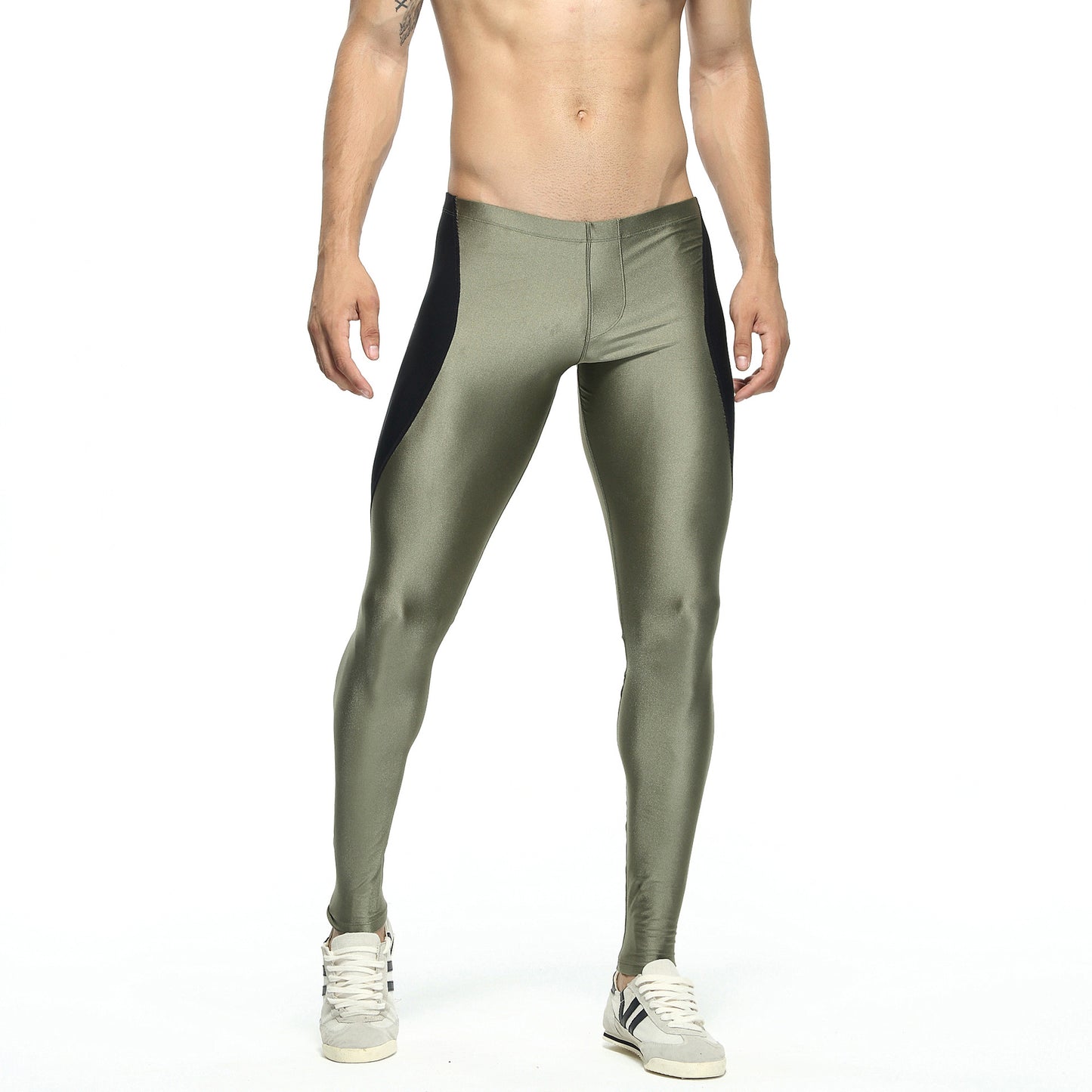 Nylon Men's Ninth Gym Pants-Comfortable and Stylish Activewear