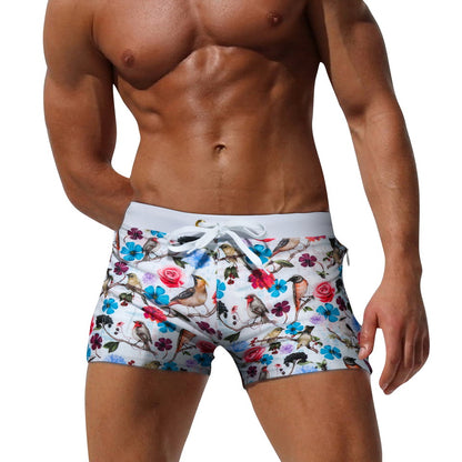 Double Pocket Zipper Quick-Drying Men's Swimming Trunks