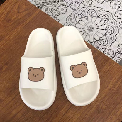 Adorable Bear-themed Beach Shoes and Bathroom Slippers