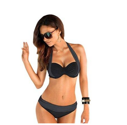 Women's Swimsuit with Halter Design-Stylish Bathing Suits