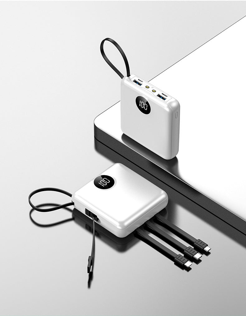 Compact Mini Charger with Tangle-Free Built-In Cable