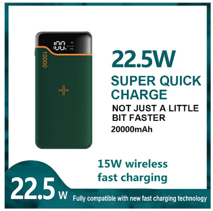 Batterie Externe 20000mAh การชาร์จแบบ Super Rapide 22.5W ชาร์จ 15W Sans Fil