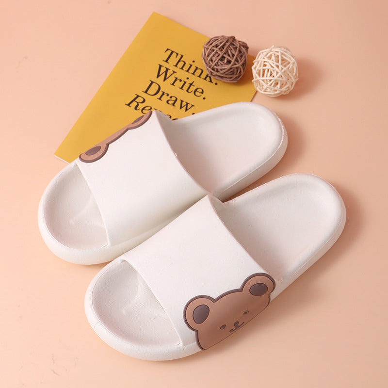 Adorable Bear-themed Beach Shoes and Bathroom Slippers