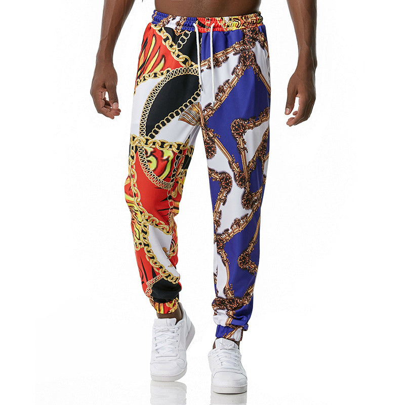 Retro Printed Jogging Pants for Casual Comfort and Trendy Vibes