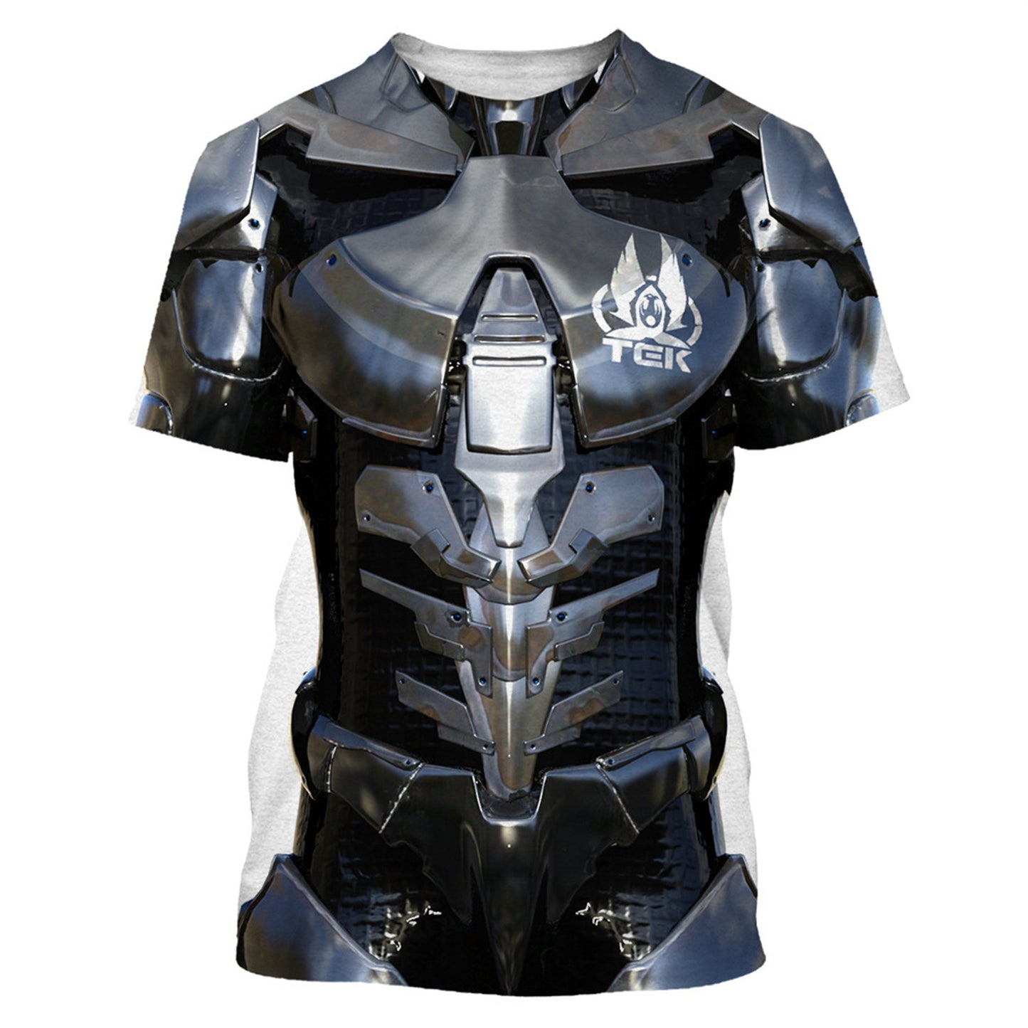 Men's Armor Pattern 3d Digital Printing Short-sleeved T-shirt