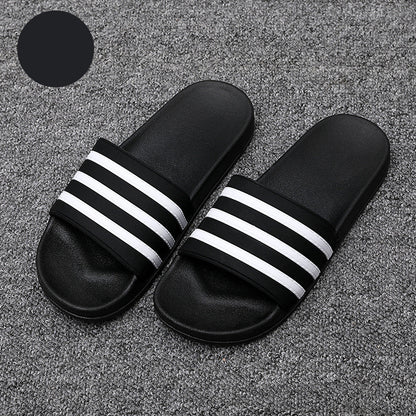 Non-Slip Striped Slippers for Soft Indoor Bathroom Comfort