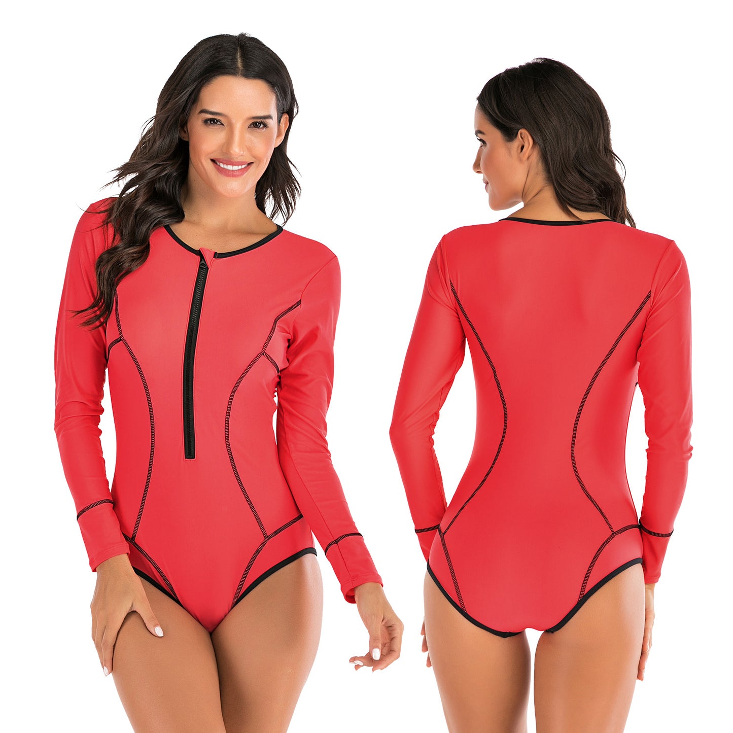 Stylish One-Piece Swimsuit for Timeless Beach Glamour-Onyx Elegance