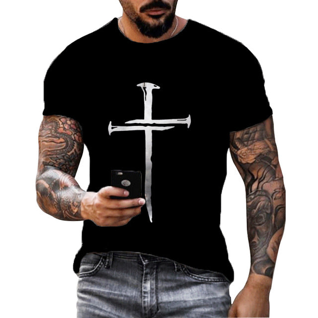 3D Printed Men's Short-sleeved Sports T-shirt-Hip Hop Vibes