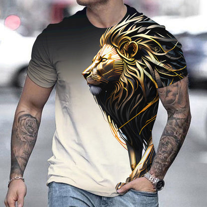 Men's Casual Short-Sleeved T-Shirt with Striking Printing