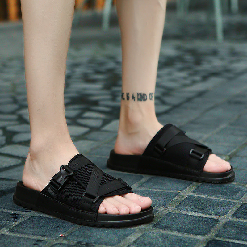 Breathable Fashion Slippers-Trendy Casual Flat-Heeled Flip Flops