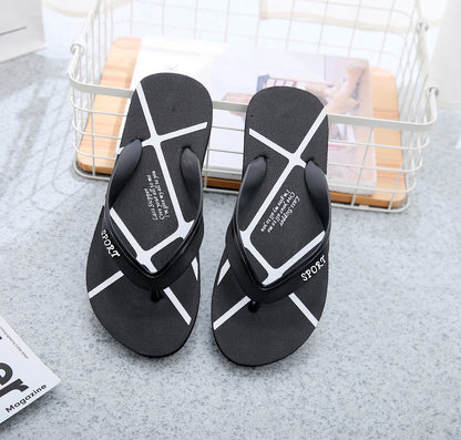 Non-Slip Korean Version Flat Flip-Flops for Beach Comfort