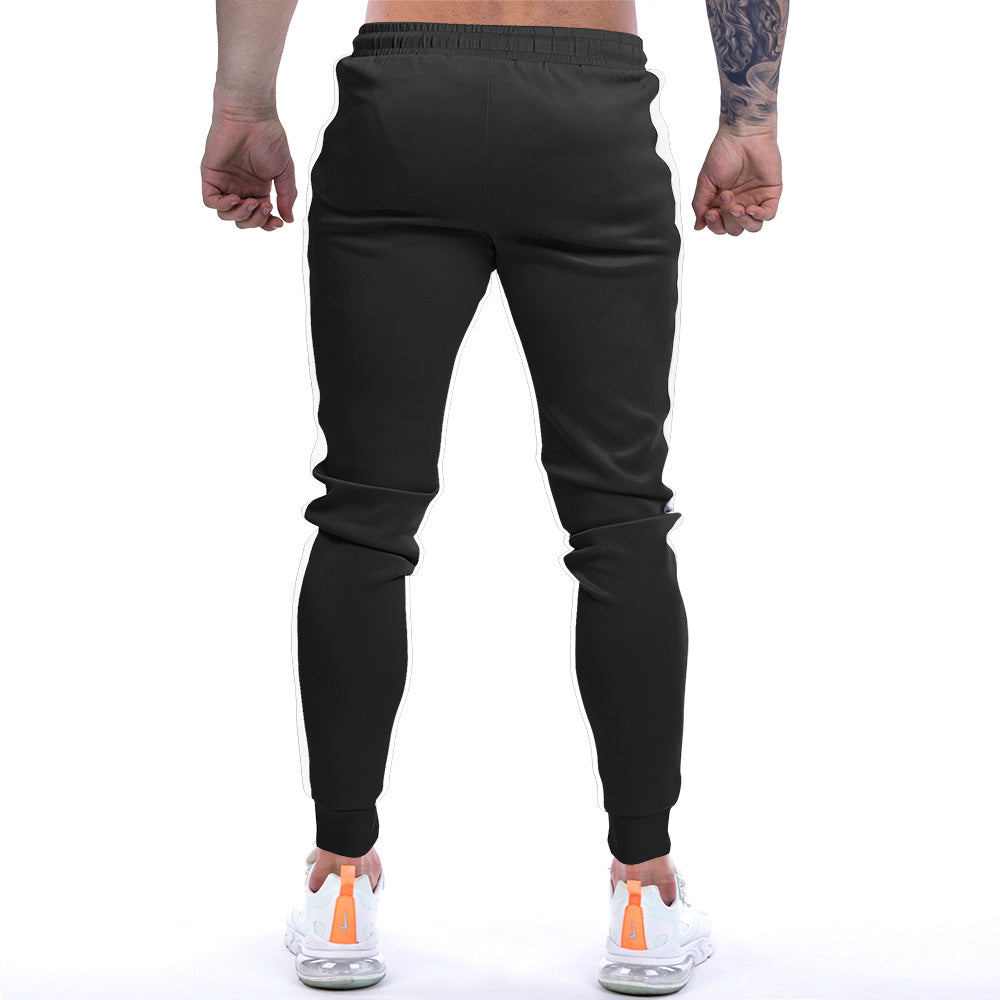 Solid Color Fitness Trousers for Men's Active Style