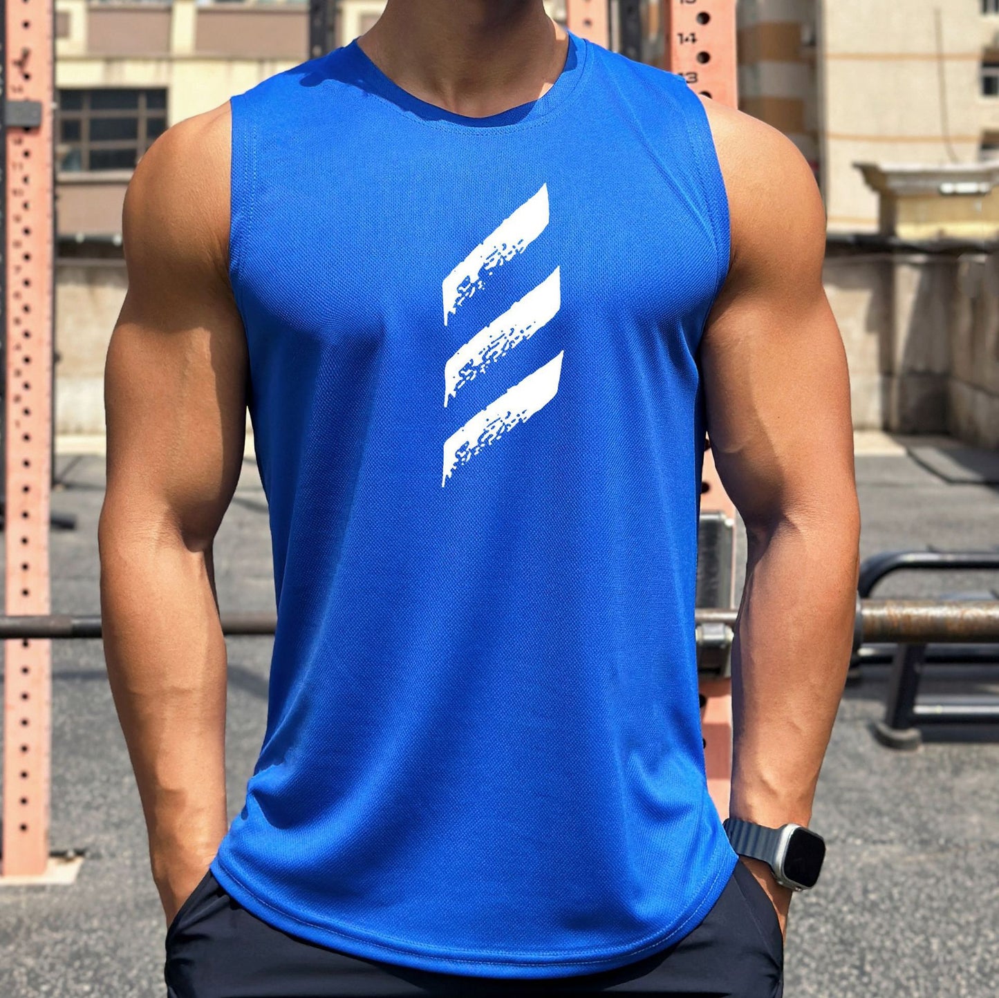 Men's Casual Quick-Drying Mesh Bottoming Shirt for Active Living