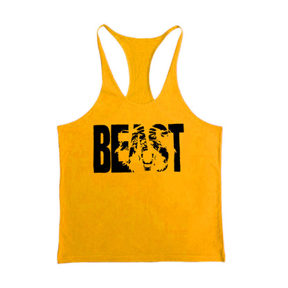 Men's Fitness Sports Printed Tank Top សម្រាប់ដំណើរការសកម្ម