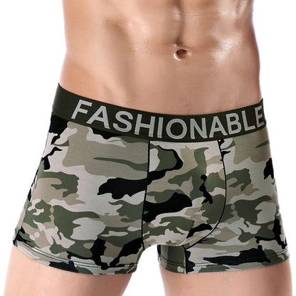 High-End Camouflage Printing Cotton Boxer Briefs for Men