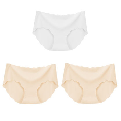 Set of 3 Seamless Silk Underwear for Women-Sexy and Comfortable