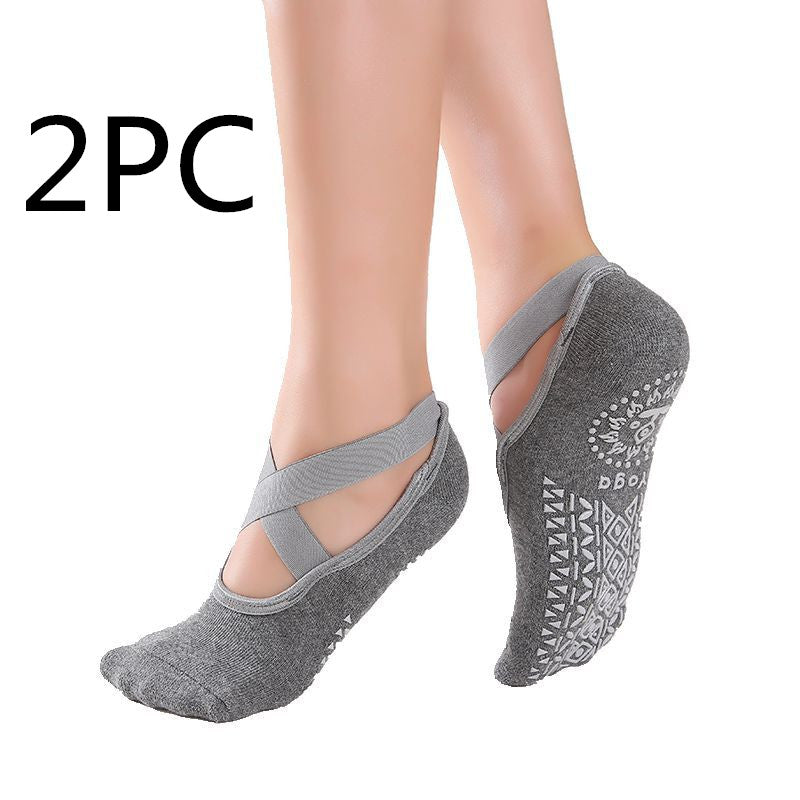 Cross Belt Yoga Socks-Stylish and Supportive Footwear