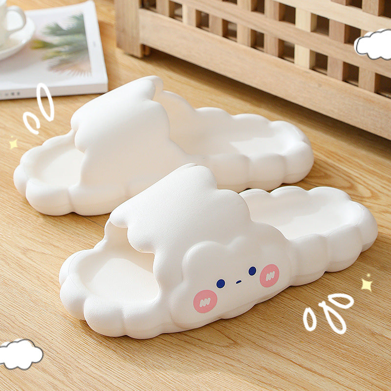 ស្បែកជើងប៉ាតា Cloud Thick-Bottom Cartoon សម្រាប់ការលួងលោមក្នុងផ្ទះដ៏កក់ក្ដៅ