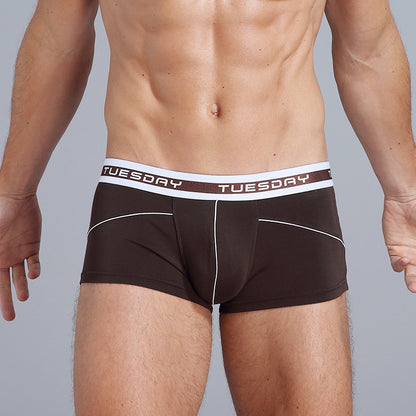 Men's Breathable Solid Color Boxers-Loose and Comfortable Underpants