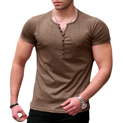 Short Sleeve Men's Solid Color T-shirt–Comfort and Style